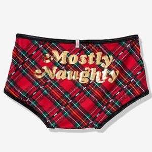 NEW! VS PINK Cotton Shortie Holiday Undies